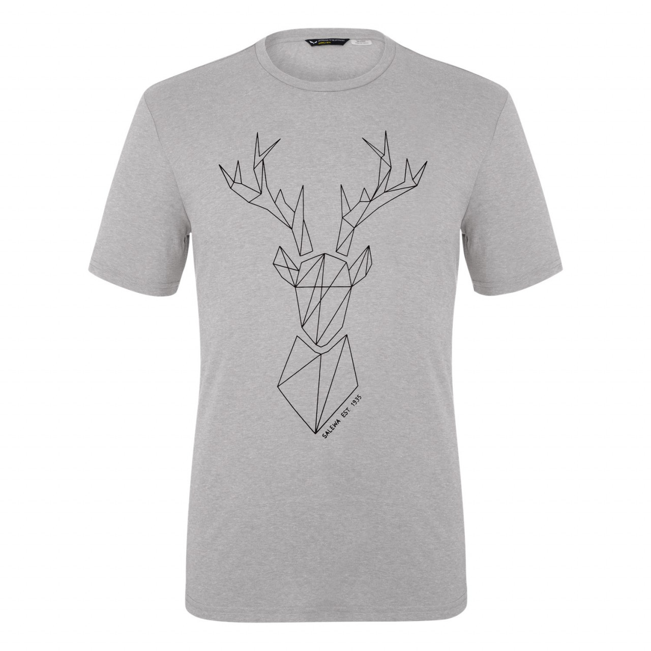 Salewa Men's Big Deer Dry Short Sleeve T-Shirts Grey AUD-563012